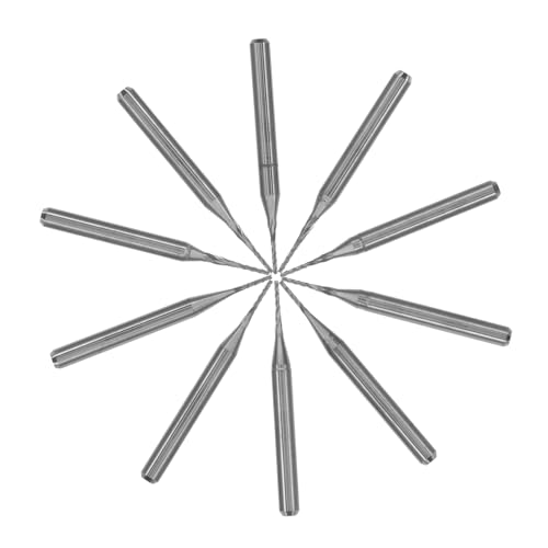 BUGUUYO 10 Stück Teiliges Hartmetall-wendeschneidplatten mit Schaft Präzise Cnc-gefräste Hartmetallfräser für Leiterplatten Schaltkreisschneidarbeiten Verschleißfest und Langlebig von BUGUUYO