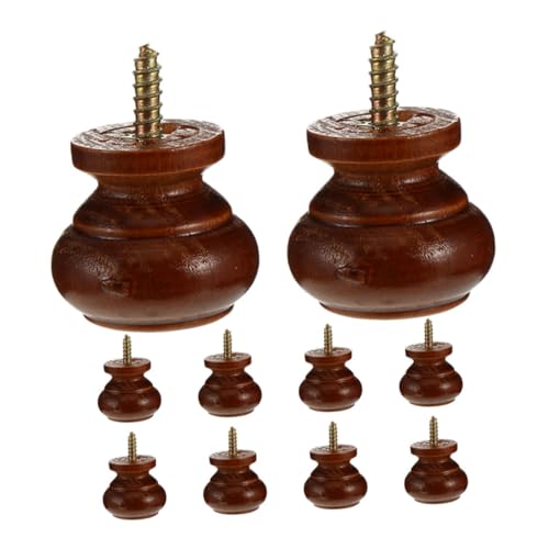 BUGUUYO 10 Stück Teiliges Runde Holzschubladenknöpfe Massive Holztürgriffe mit Selbstschneidender Einzelbohrung Langlebige Holzgriffe für Kommoden Schränke und Kleiderschränke Einfache von BUGUUYO