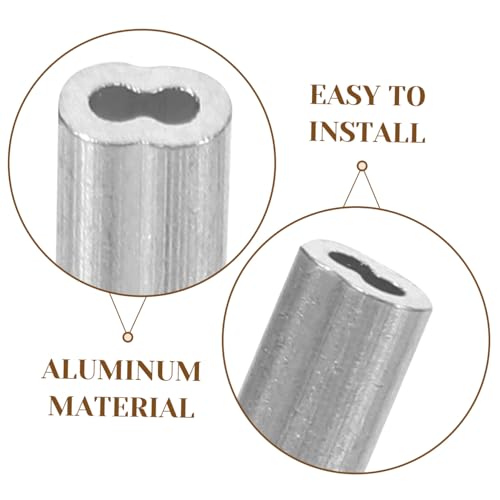 BUGUUYO 100 Stück Aluminium Kabel Crimphülsen Drahtseilklemme für Kabel und Drahtseile Leichte Verschleißfeste Presshülsen für Sicheren Halt und Einfache Montage BUGUUYO 100 Stück Aluminium Kabel Crimphülsen Drahtseilklemme für Kabel und Drahtseile Leichte Verschleißfeste Presshülsen für Sicheren Halt und Einfache Montage von BUGUUYO