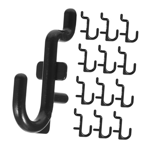 BUGUUYO 100 Stück Pegboard Haken Kunststoff Organizer Hängelösung für Garage Küche Flexible Werkzeug und Küchenutensilienhalter für Lochwand Schwarz Vielseitig Einsetzbar von BUGUUYO