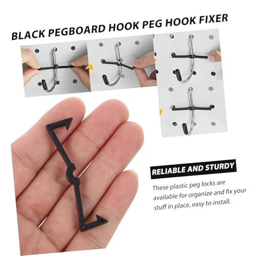 BUGUUYO 100 Stück Schwarze Kunststoff Pegboard Hook Locks Robuste Hakenbefestigung für Lochplatten Installieren Geeignet für Werkzeuge Schmuck und Kleine Haushaltsgegenstände BUGUUYO 100 Stück Schwarze Kunststoff Pegboard Hook Locks Robuste Hakenbefestigung für Lochplatten Installieren Geeignet für Werkzeuge Schmuck und Kleine Haushaltsgegenstände von BUGUUYO