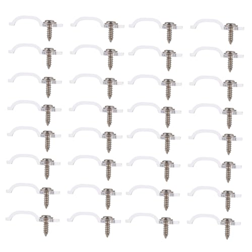 BUGUUYO 100 Stück Teiliges LED Lichtklemmen mit Schrauben Kunststoff Montageclips für LED Streifen Transparente Halterungen zur Sicheren Befestigung für Schränke Regale DIY Anwendungen BUGUUYO 100 Stück Teiliges LED Lichtklemmen mit Schrauben Kunststoff Montageclips für LED Streifen Transparente Halterungen zur Sicheren Befestigung für Schränke Regale DIY Anwendungen von BUGUUYO