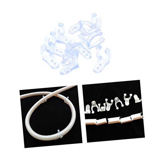 BUGUUYO 100stücke Led-lichtschlauch-clips Aus Transparentem Pvc Langlebige Befestigungsclips Für Runde Lichtschläuche Montage-clips Für Innen Und Außenbereich Pro Packung von BUGUUYO