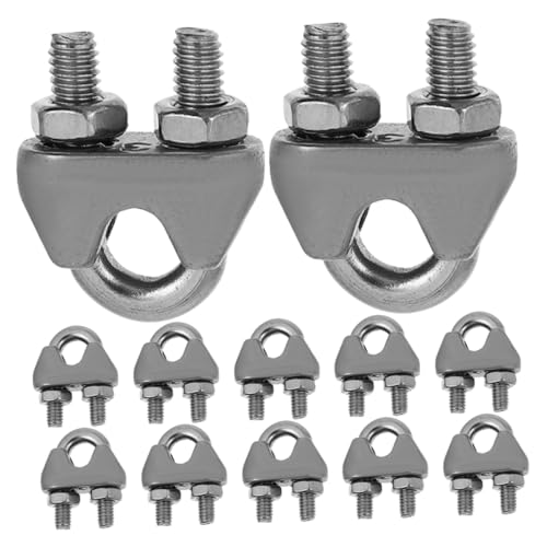BUGUUYO 12 Stück Teiliges Edelstahl Drahtseilklemmen U bügel Drahtseil Befestigungsklemmen Klein Kompakt Langlebig für Kabel und Seile Vielseitig Einsetzbar BUGUUYO 12 Stück Teiliges Edelstahl Drahtseilklemmen U bügel Drahtseil Befestigungsklemmen Klein Kompakt Langlebig für Kabel und Seile Vielseitig Einsetzbar von BUGUUYO