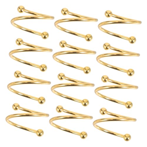 BUGUUYO 12 Stück Teiliges Serviettenschnallen aus Metall Modernes Spiral-Kreuz Design Stilvolle Serviettenhalter für Bankett Hochzeit Restaurant Hotel Tischdekoration in Gold von BUGUUYO