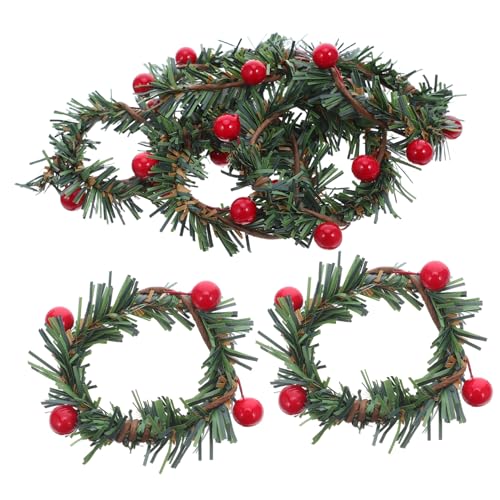 BUGUUYO 15 Stück Teiliges Weihnachts-tischserviettenringe mit Natürlichem Kiefernzweig-Design rutschfeste Serviettenhalter für Festliche Dekorationen zu Weihnachten Partys Hochzeiten und BUGUUYO 15 Stück Teiliges Weihnachts-tischserviettenringe mit Natürlichem Kiefernzweig-Design rutschfeste Serviettenhalter für Festliche Dekorationen zu Weihnachten Partys Hochzeiten und von BUGUUYO