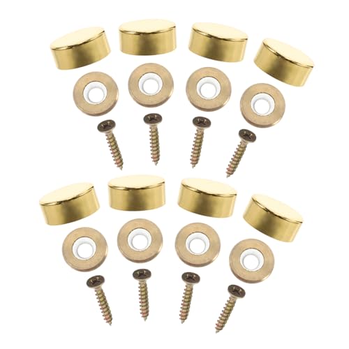 BUGUUYO 16 Stück Teiliges Metall spiegelschrauben mit Kappen Robuste Flache Dekorationsnägel für Glas Werbetafeln Langlebige Befestiger in Elegantem Gold für Innendekor BUGUUYO 16 Stück Teiliges Metall spiegelschrauben mit Kappen Robuste Flache Dekorationsnägel für Glas Werbetafeln Langlebige Befestiger in Elegantem Gold für Innendekor von BUGUUYO
