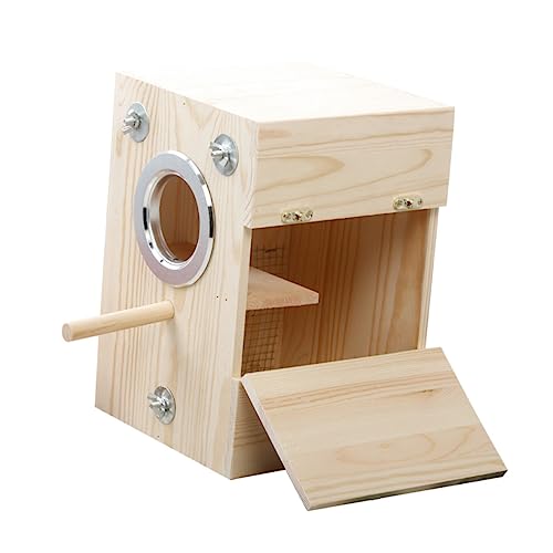 BUGUUYO Holz Vogel Nest Vogelbrutkasten Aus Holz Vogelbedarf Vogelzucht Box Für Kanarienvögel Papageien Und Andere Kleine Vögel BUGUUYO Holz Vogel Nest Vogelbrutkasten Aus Holz Vogelbedarf Vogelzucht Box Für Kanarienvögel Papageien Und Andere Kleine Vögel von BUGUUYO
