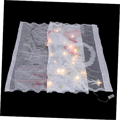 BUGUUYO Einzigartiger -Spitzenvorhang mit Festival-Schmuck leuchtende Weihnachtsdekoration elegant und kreativ für Party-Dekorationen von BUGUUYO
