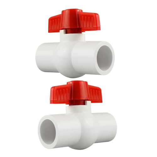 BUGUUYO 2 STÜCK PVC Kugelhahn Langlebiges PVC Material Witterungsbeständig Drehbarer Griff Einfache Installation Dichtes Steckverbindersystem für Haushalt und Industrie Rohrleitungen BUGUUYO 2 STÜCK PVC Kugelhahn Langlebiges PVC Material Witterungsbeständig Drehbarer Griff Einfache Installation Dichtes Steckverbindersystem für Haushalt und Industrie Rohrleitungen von BUGUUYO