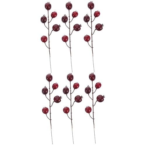 BUGUUYO 2 Sätze Simulierte Granatapfelstecklinge Weihnachtsdeko Kunstpflanze Weihnatsdeko Girlande Granatapfelzweige Beerenzweige Dekorieren Simuliertes Blumendekor Plastik Rot 3 Stück * 2 BUGUUYO 2 Sätze Simulierte Granatapfelstecklinge Weihnachtsdeko Kunstpflanze Weihnatsdeko Girlande Granatapfelzweige Beerenzweige Dekorieren Simuliertes Blumendekor Plastik Rot 3 Stück * 2 von BUGUUYO