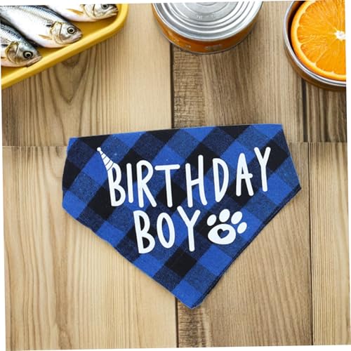BUGUUYO 2 Satz Plaid Haustier Geburtstag Party Teilig mit Geburtstagsmütze und Schleife für Katzen und Hunde Leichtes Material Vielseitig Einsetzbar für Katzenparty Dekorationen von BUGUUYO