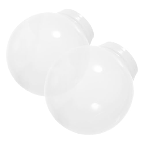 BUGUUYO 2 Stück Acryl Lampenschirme Kugelform Weiß Einfach Montierbar Ersatz für Deckenleuchte Pendelleuchte Kronleuchter Wohnzimmer Schlafzimmer von BUGUUYO