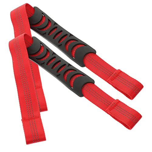 BUGUUYO 2 Stück Auto Sicherheitsgriff Robuster Nylon Haltegriff für Kopfstütze Tragbarer Fahrzeuggriff für Senioren und Unterstützung im Auto Rot Langlebig und Praktisch von BUGUUYO