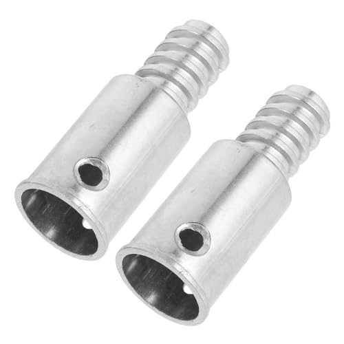 BUGUUYO 2 Stück Gewindeadapter Besengriff Aluminiumlegierung Stabiler Besenstielverbinder mit Schraub Nietenbefestigung für Holz Aluminium und Metallstiele von BUGUUYO