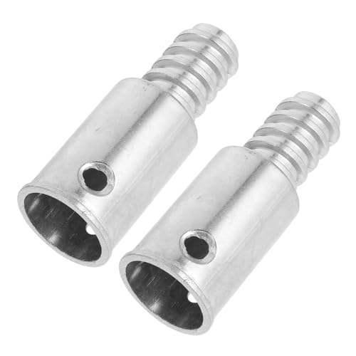 BUGUUYO 2 Stück Gewindespitze aus Aluminiumlegierung für Besen Mopstiele Us-amerikanischer Gewindeadapter Robust Vielseitig mit Schrauben Nietenbefestigung Kompatibel mit Holz- Aluminium von BUGUUYO