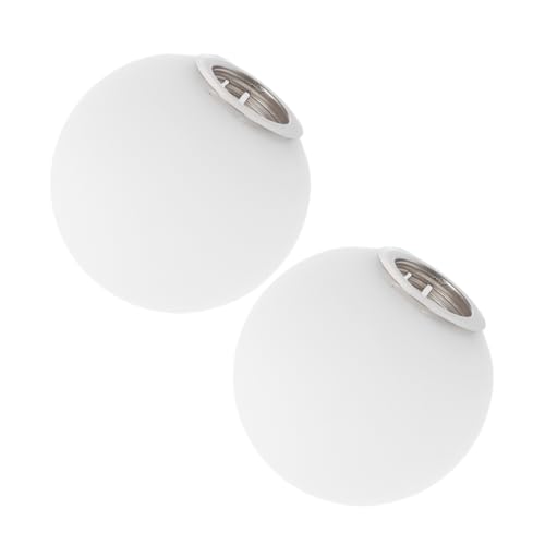 BUGUUYO 2 Stück Glasschirm aus Milchglas Frosted Globe Lampenschirm aus Kugelförmiger Lampenschirm für Pendelleuchte Weiches Licht Geeignet für Schlafzimmer Küche von BUGUUYO