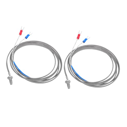 BUGUUYO 2 Stück K Thermoelement Temperaturfühler mit Gewinde Hochpräzise Sensorprobe für Industrielle Anwendungen und Heiztechnik Silber BUGUUYO 2 Stück K Thermoelement Temperaturfühler mit Gewinde Hochpräzise Sensorprobe für Industrielle Anwendungen und Heiztechnik Silber von BUGUUYO