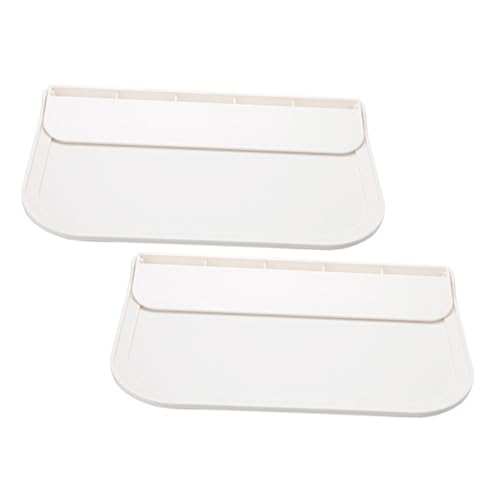 BUGUUYO 2 Stück Klappbares Kleines Wandregal aus Kunststoff Selbstklebendes Schweberegal ohne Bohren Faltbares Aufbewahrungsboard für Bad Küche Schlafzimmer Multifunktional und von BUGUUYO