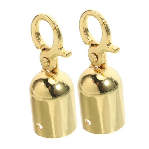 BUGUUYO 2 Stück Kordel Endkappen mit Haken für Absperrseile Goldene Stopper für Warteschlangenteiler Zubehörteile für Hotels Clubs und Ausstellungen von BUGUUYO