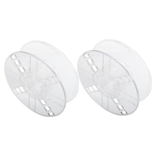 BUGUUYO 2 Stück Kunststoff Spulen Transparent Hohle Kunststoffrolle Drucker Ersatzteile Leichtes Design Installieren und Transportieren von BUGUUYO
