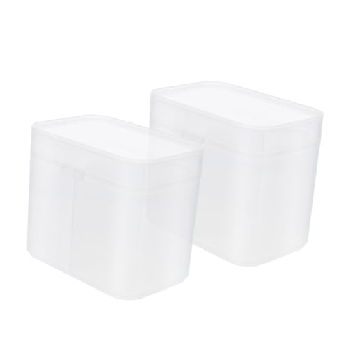 BUGUUYO 2 Stück Nail Art Cotton Organizer Transparentes Aufbewahrungsbox für Wattepads Nagelstudio und Zuhause Platzsparend Langlebig Vielseitig für Kosmetik und Zubehör von BUGUUYO
