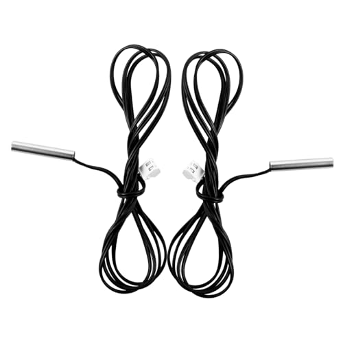 BUGUUYO 2 Stück Ntc Temperatursensor Sonde Thermistor Kabel Digitale Temperaturfühler Für Heizungsregelung Luftklima Überwachung Aquarien Gewächshaus von BUGUUYO