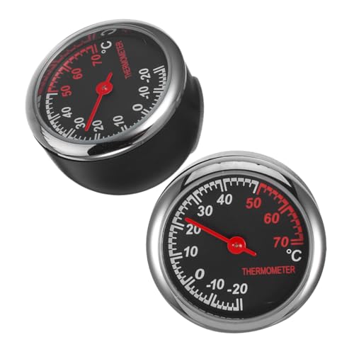 BUGUUYO 2 Stück Präzises Teiliges Auto Innenthermometer mit Klarem Dual Display Kompakter Temperaturmonitor für Fahrzeug Zuverlässiges Sensorsystem Robust und Leicht für Einfache Montage von BUGUUYO
