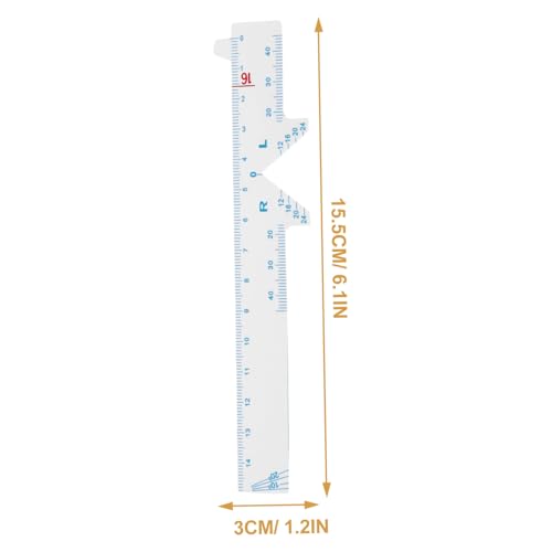 BUGUUYO 2 Stück Pupillendistanzmesser Teiliges PVC Messstab zur Genauen Messung der Pupillendistanz für Brillen Multifunktionales Augenpflege Werkzeug Präzises Pupillenabstandsmessgerät von BUGUUYO