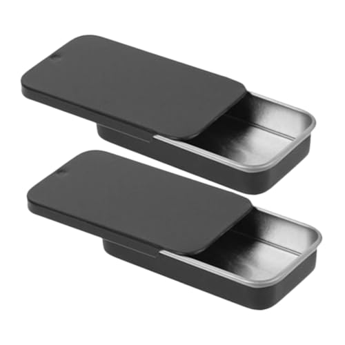BUGUUYO 2 Stück Schiebedeckel Dose Schwarz Stabile Blechdosen mit Praktischem Schiebemechanismus Vielseitiger Organizer für Kleine Gegenstände als Aufbewahrungsbehälter Küche und DIY Box BUGUUYO 2 Stück Schiebedeckel Dose Schwarz Stabile Blechdosen mit Praktischem Schiebemechanismus Vielseitiger Organizer für Kleine Gegenstände als Aufbewahrungsbehälter Küche und DIY Box von BUGUUYO