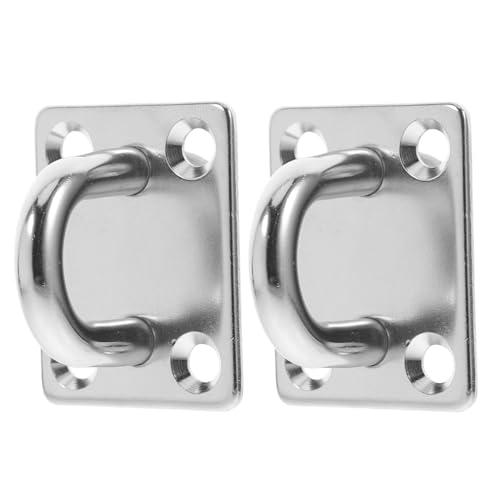 BUGUUYO 2 Stück Teiliges Edelstahl Deckenhaken Schwerlast Augenplatte Wandhaken für Sicheres Aufhängen Schwerer Gegenstände Einfache Montage Hohe Tragfähigkeit Vielseitig für Boot und von BUGUUYO