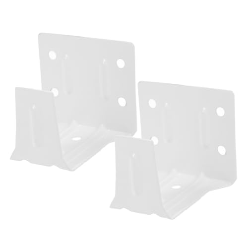 BUGUUYO 2 Stück Weiße Fenster Jalousien Halterung mit Mittelsteg Stabile Montageschiene für Jalousien Vorhänge Kompatibel mit Verschiedenen Gardinen und Rollos Mini Halter für von BUGUUYO