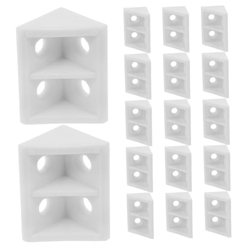 BUGUUYO 20 Stück Teiliges Kunststoff Eckwinkel Design Verstärkte Möbelwinkel für Schränke Ablagen Einfache Montage Vielseitig Einsetzbar für Stabile Möbelverbindungen von BUGUUYO