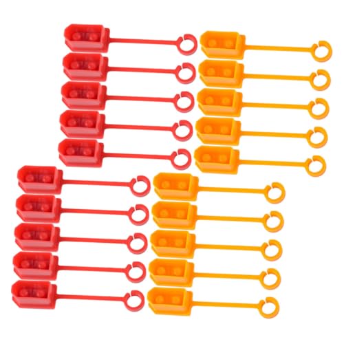 BUGUUYO 20 Stück Teiliges Stecker Schutzkappen aus Robustem Staubdicht Kurzschlusssicher Leicht zu Montieren und Reinigen für Rc Batterie Steckverbinder Rot und Gelb Je von BUGUUYO