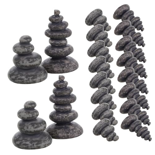 BUGUUYO 20 Stück Teiliges Zen Garten Steinturm aus Langlebigem Harz Vintage Miniatur Felsen für Meditationsdekoration Stapelbare Balancing Stones für Aquarium Garten und Bonsai Landschaft BUGUUYO 20 Stück Teiliges Zen Garten Steinturm aus Langlebigem Harz Vintage Miniatur Felsen für Meditationsdekoration Stapelbare Balancing Stones für Aquarium Garten und Bonsai Landschaft von BUGUUYO