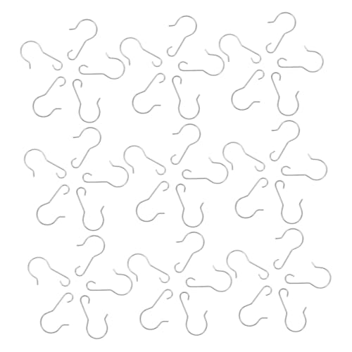 BUGUUYO 200 Stück Metallhaken für Weihnachtsdekorationen Rutschfeste Langlebige Metallclips für Baumornamente Lichterketten und Festliche Außenbeleuchtung Vielseitig Einsetzbar für Zuhause von BUGUUYO