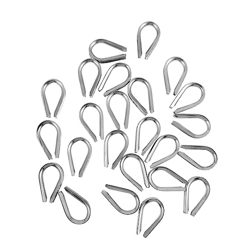 BUGUUYO 24 Stück Drahtseil Schutzring Thimble Rigging Chicken Heart Ring Korrosionsbeständig für Industrie Hebeverbindung von BUGUUYO