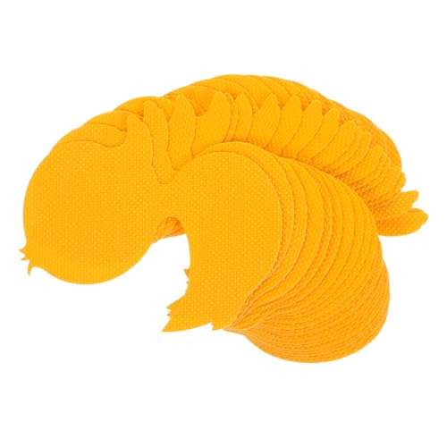 BUGUUYO 24 Stück rutschfeste Silikonmatte Anti-Skid-Matte Kleberaufkleber der Duschfloors rutschfeste Klebeaufkleber Kindersicherheitsaufkleber Aufkleber für die Dusche Gummi Gelb von BUGUUYO