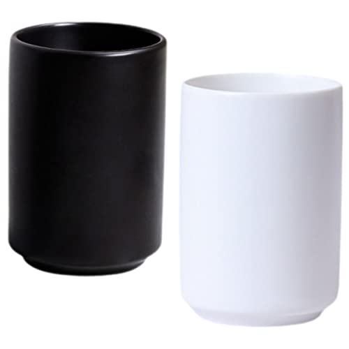 BUGUUYO 2st Mundspülbecher Aus Keramik Deckel Wasserflasche Wiederverwendbar Teekessel Grün Kaffeetasse Hydro Tasse Mit Strohhalm Messbecher Wärmer Farbbecher Teebecher Tassen Rot von BUGUUYO