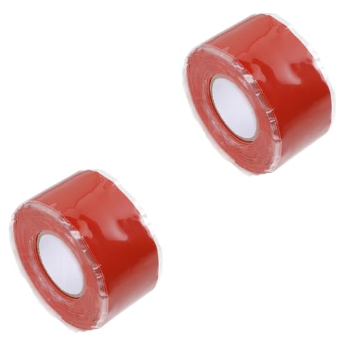 BUGUUYO 2stücke Selbstklebendes Reparaturband Wasserdichtes Dichtband Für Rohr Und Wasserleckagen Rotes Klebeband Für Zuverlässige Abdichtung Und Einfache Anwendung von BUGUUYO