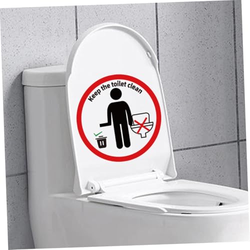 BUGUUYO 3 Blätter Toilettendeckel Aufkleber Selbstklebend Wasserfest Dekorative Wc Sitz Sticker für Bad Wand und Glatte Flächen Removable Toiletten Wandbild Hinweis von BUGUUYO