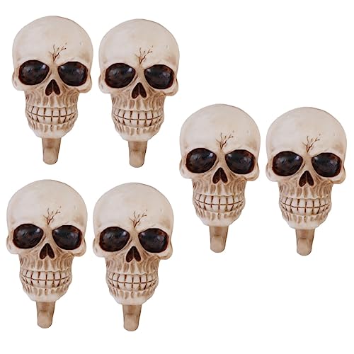 BUGUUYO 3 Sätze Halloween Schädel Wandhaken Schädel Design Kreative Garderobenhaken Für Kleidung Taschen Schlüssel Im Bad Wohnzimmer 2 Stück * 3 von BUGUUYO