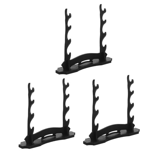 BUGUUYO 3 Stück Holz Display Ständer Mini Katana Halterung Kunst Dekoration Wandhalterung für Zuhause Laden von BUGUUYO