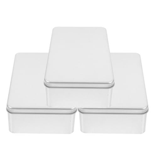 BUGUUYO 3 Stück Kleine Blechdosen aus Robustem Weißblech mit Abnehmbarem Deckel Vielseitige Aufbewahrungsboxen für Kekse Süßigkeiten Backwaren und Bastelbedarf Stapelbar Rostfrei BUGUUYO 3 Stück Kleine Blechdosen aus Robustem Weißblech mit Abnehmbarem Deckel Vielseitige Aufbewahrungsboxen für Kekse Süßigkeiten Backwaren und Bastelbedarf Stapelbar Rostfrei von BUGUUYO