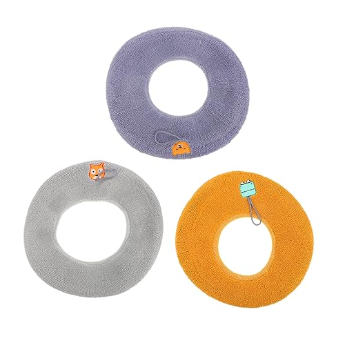 BUGUUYO 3 Stück Toilettenmatte Sitz Unterlage gepolstert Oval Kissen Wärmer runden Bad O-förmige Toilettenauflage wc warme Auflage warme Toilettenabdeckung Polyester von BUGUUYO