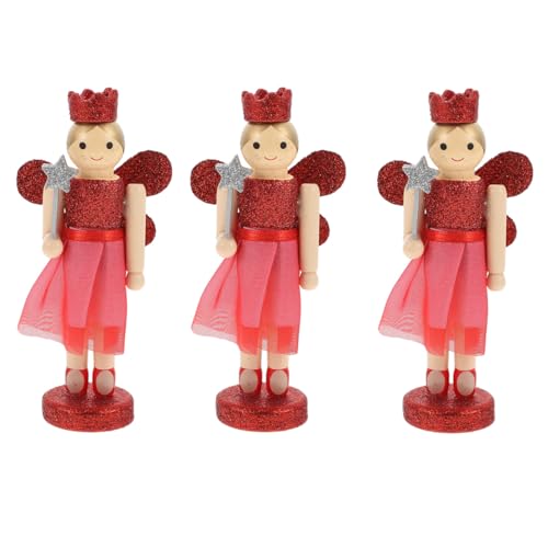 BUGUUYO 3stücke Walnuss Puppe Weihnachtsdeko Aus Holz Traditionelle Nussknacker Figuren Für Festliche Atmosphäre Umweltfreundliches Material Für Sicheren Einsatz von BUGUUYO