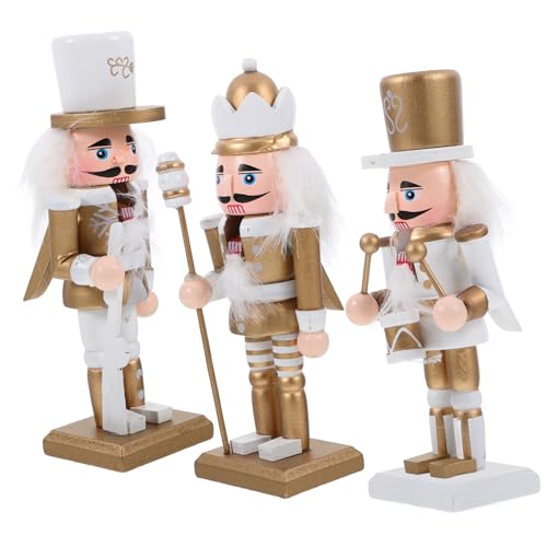 BUGUUYO Nussknacker Aus Holz Weihnachtsdekoration Traditionelle Nussknacker-soldatenstatuen 15 cm Weihnachtsschmuck von BUGUUYO