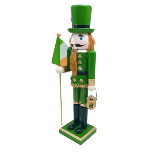 BUGUUYO 3broken Nutcracker st Patricks Day Kleeblatt Dekorationen hängende Kleeblätter st. Patrick's Day Dekoration zum Aufhängen Shamrock - Holz Green von BUGUUYO