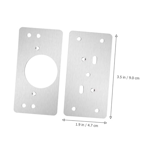 BUGUUYO 4 Sätze Edelstahl Scharnier Reparaturplatte Möbelbeschlag für Schranktüren Stabil Vielseitig Einsetzbar Einfache Montage für Holzregale und Möbel von BUGUUYO