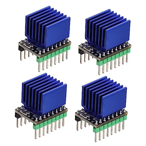 BUGUUYO 4 Sätze Teiliges Schrittmotor Treiber Modul mit Silent Driver Großer Kühlfläche Kompatibel mit Drucker Controller Boards Verbessert Wärmemanagement und Sinusförmige Steuerung von BUGUUYO